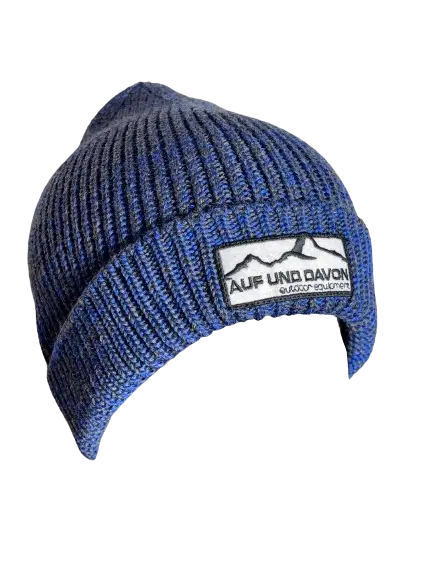 Auf und Davon Strickmütze - Grau-Blau
