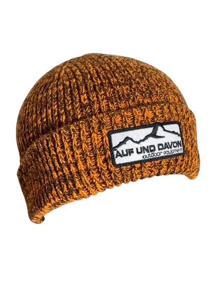Auf und Davon Strickmütze - Orange-Braun