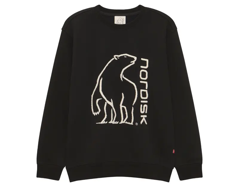 Basic Brushed Sweatshirt Unisex - Black