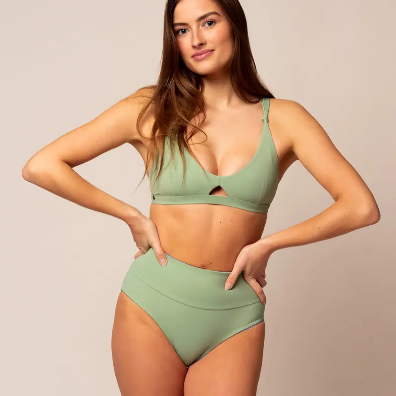 Coral Bustier Top - green