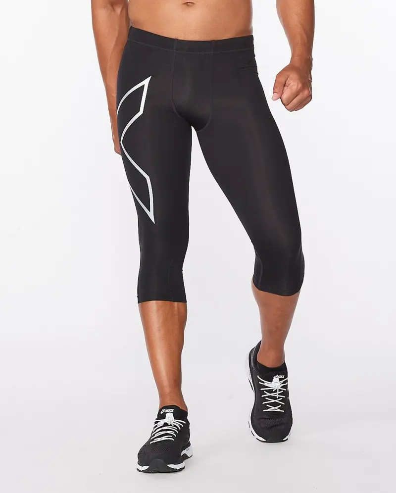Core Compression 3/4 Tights Herren - black/silver