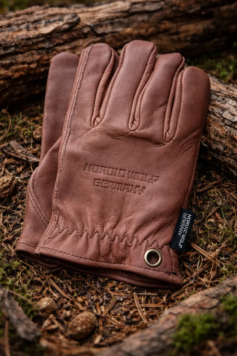 Echtleder Handschuhe "Runa"Braun