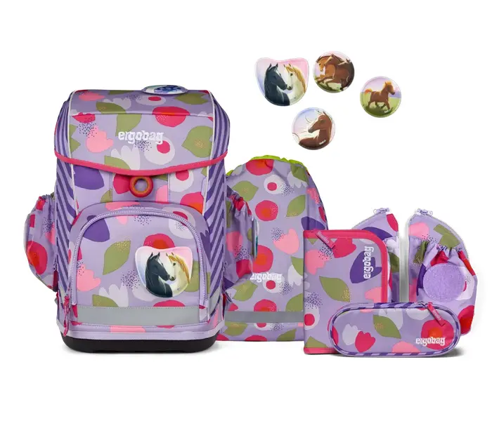 Ergobag Cubo Light Schulranzen Set BlütenzauBär