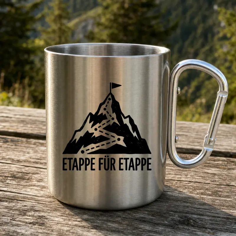 Etappe für Etappe Karabinertasse