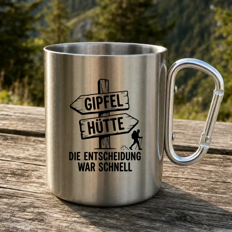 Gipfel oder Hütte Karabinertasse