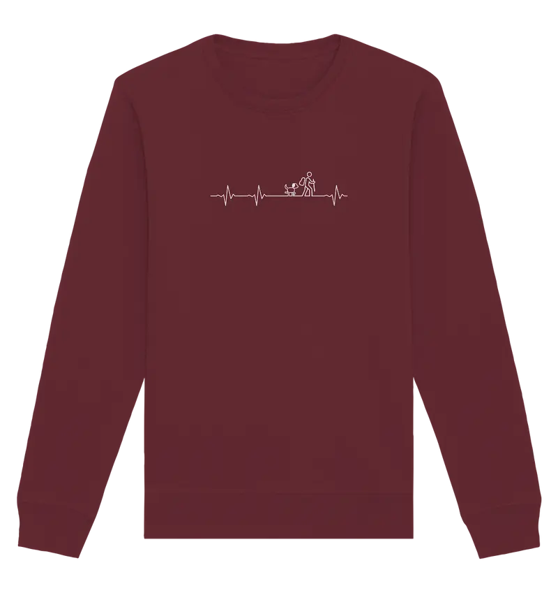 Heartbeat Doglover Backpack - Organic Basic Unisex Sweatshirt