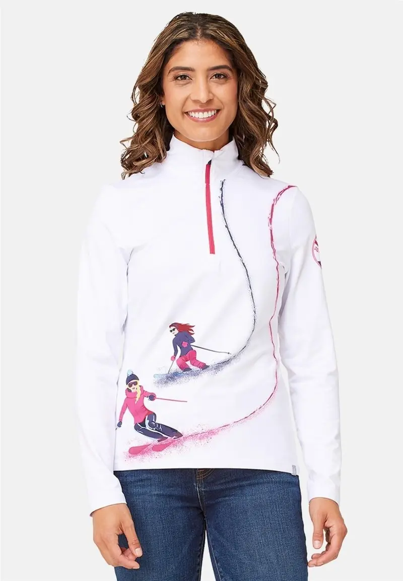 Ski Lightning Top Baselayer-Top Damen - white