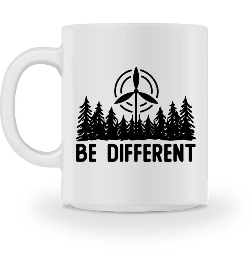 Windrad unter Bäumen Be Different  - Tasse